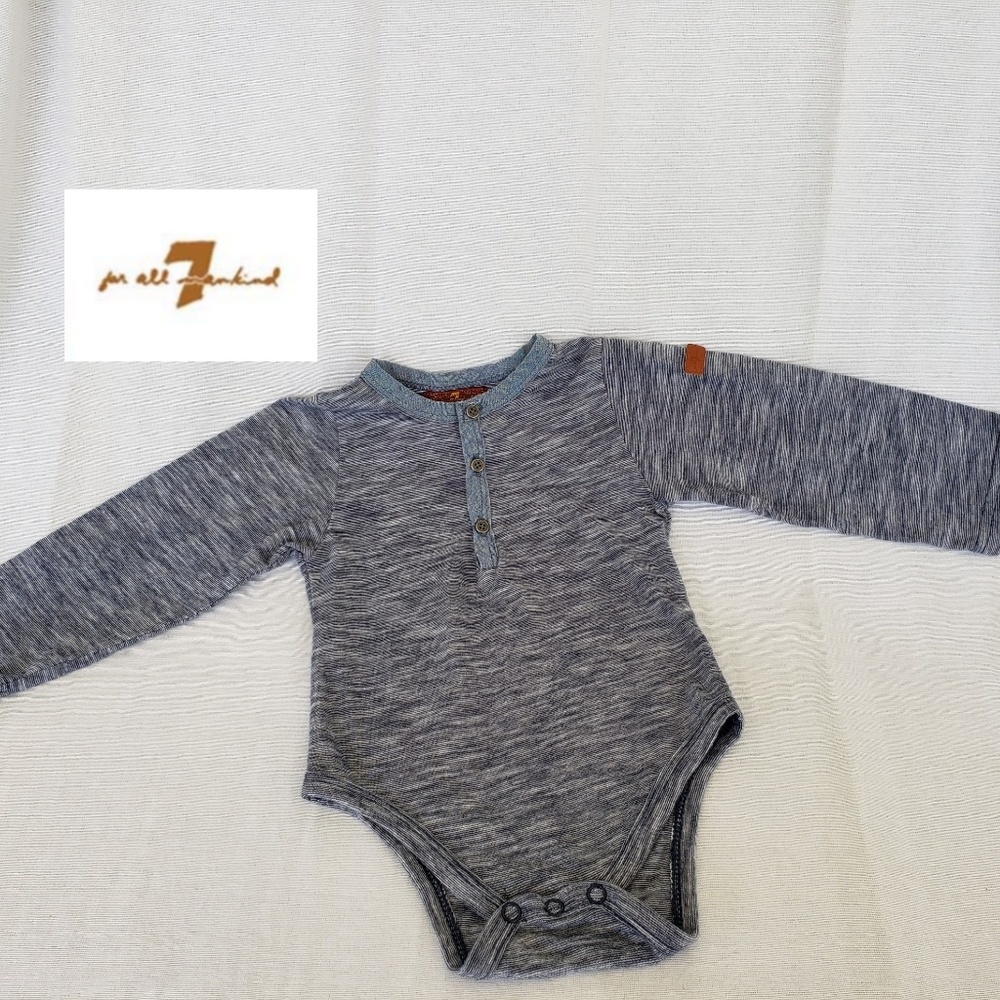 7 For All Man Kind Chambray Blue One Piece Size 18